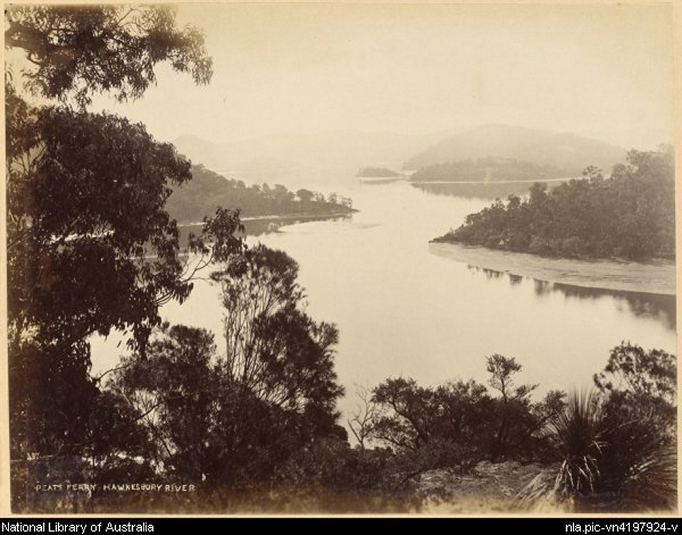 1880 Peats Ferry, Hawkesbury Rivers by Chalrles Bayliss
