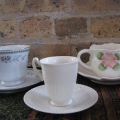Three teacups arrived 1/24/11 from Cate Thomassen @shardartist