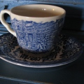One more cup, a sturdy blue design makes 111.