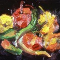 6Hotpeppers I 4x6 oil on panel