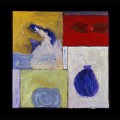 29 Untitled 25 jump fish 21x21 oil on sectioned panels 1996