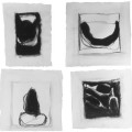 36Wish, Smile, Flame, Two 1996 each 13x12 charcoal and gesso